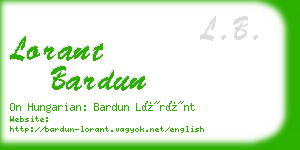 lorant bardun business card